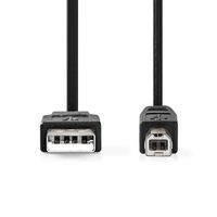 Nedis USB-Kabel | USB 3.2 Gen 1 | USB-A Male | USB-B Male | 5 Gbps | Vernikkeld | 2.00 m | Rond | PVC | Zwart | Doos - CCGB61100BK20 - thumbnail