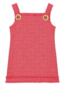 Dolce & Gabbana Kids robe trapèze en tweed - Rose