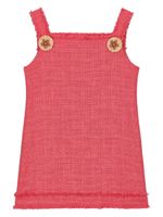 Dolce & Gabbana Kids robe trapèze en tweed - Rose