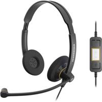 EPOS Impact SC 60 USB ML On Ear headset Telefoon Kabel Stereo Zwart Ruisonderdrukking (microfoon), Noise Cancelling Volumeregeling, Microfoon uitschakelbaar - thumbnail