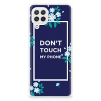 Samsung Galaxy A22 4G | M22 Silicone-hoesje Flowers Blue DTMP - thumbnail