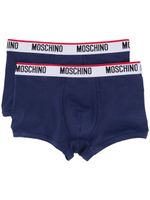 Moschino boxer à bande logo - Bleu