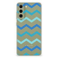 Samsung Galaxy S21FE TPU bumper Zigzag Blauw