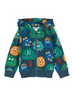 Stella McCartney Kids hoodie zippé à imprimé graphique - Bleu