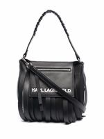 Karl Lagerfeld mini sac K/Fringe Hobo - Noir - thumbnail