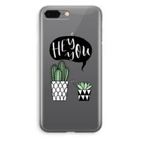 Hey you cactus: iPhone 8 Plus Transparant Hoesje