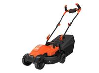 Black+Decker BEMW451BH Elektrische grasmaaier met fietsstuurgreep (1.200 W, 32 cm maaibreedte, 3-voudige axiale hoogteverstelling, opvangbak van 35 l, ideaal voor kleine tuinen)