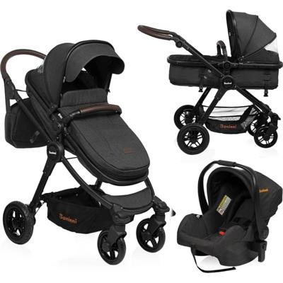 Baninni Wandelwagen/kinderwagen 3-in-1 Ayo Notte zwart