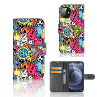 Apple iPhone 12 Mini Wallet Case met Pasjes Punk Rock - thumbnail