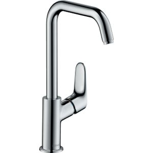 Hansgrohe Focus E2 wastafelkraan met hoge draaibare uitloop inclusief ComfortZone 240 chroom 31519000