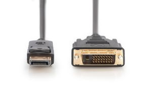 Digitus AK-340306-020-S DisplayPort-kabel DisplayPort / DVI Adapterkabel DisplayPort-stekker, DVI-D 24+1-polige stekker 2 m Zwart