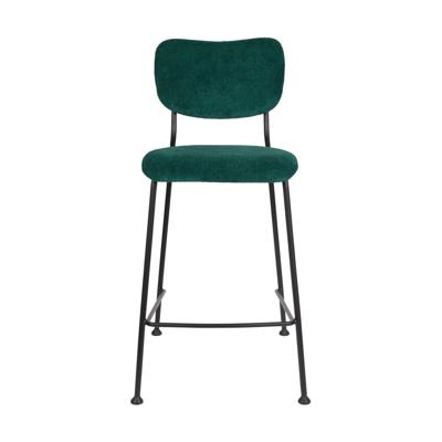 Zuiver Benson barkruk H65 gestoffeerd green