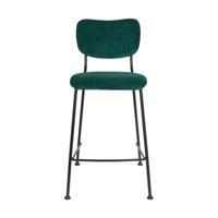 Zuiver Benson barkruk H65 gestoffeerd green