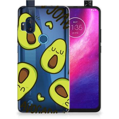 Motorola One Hyper Telefoonhoesje met Naam Avocado Singing