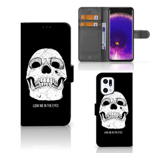 Telefoonhoesje met Naam OPPO Find X5 Pro Skull Eyes