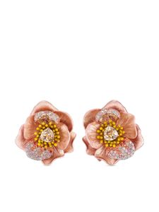 Anabela Chan boucles d'oreilles en or 18ct serties de diamants et de saphirs - Rose