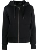 Moose Knuckles hoodie en fourrure artificielle à patch logo - Noir