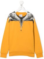 Marcelo Burlon County Of Milan Kids sweat Icon Wings à col rond - Jaune - thumbnail