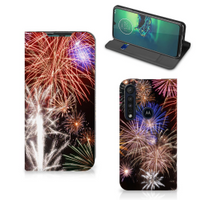 Motorola G8 Plus Hippe Standcase Vuurwerk - thumbnail