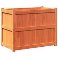 vidaXL Plantenbak 90x50x70 cm massief grenenhout wasbruin, bloempot, buitenpot, planten pot, bloembak, plantenpot, tuinpot, plantenbak buiten