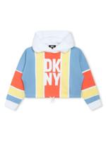 Dkny Kids Gestreepte hoodie - Blauw