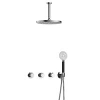 Hotbath Cobber X IBSX70 inbouwdouche met ronde handdouche, 15cm plafondbuis en 30cm hoofddouche chroom