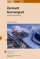 Wandelkaart - Topografische kaart 2515 Zermatt - Gornergrat | Swisstop - thumbnail