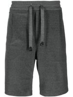 Brioni short de sport en flanelle à taille élastiquée - Gris - thumbnail