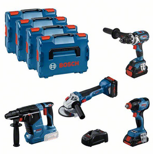 Bosch Blauw 4-delige Combopack | GSR + GDX + GWS + GBH in L-Boxx - 0615990N32