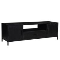 Livingfurn - TV Meubel Kala 180 cm - Mangohout / Gecoat Staal