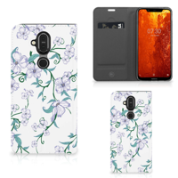Nokia 8.1 Uniek Smart Cover Blossom White