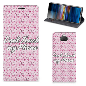 Sony Xperia 10 Plus Design Case Flowers Pink DTMP