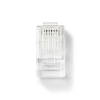 Nedis RJ45-Connector | RJ45 Pass Through | Solid UTP CAT5 | Recht | Verguld | 10 Stuks | PVC | Transparant | Doos - CCGB89330TP - thumbnail