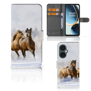 OnePlus Nord CE 3 Lite Telefoonhoesje met Pasjes Paarden