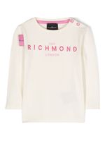 John Richmond Junior t-shirt à logo brodé - Blanc