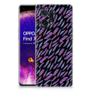 OPPO Find X5 TPU bumper Feathers Color