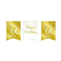 Vlaggenlijn 60 jaar goud-wit