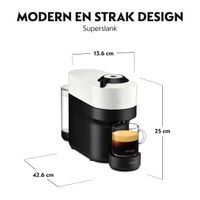 Krups Vertuo Pop Coconut White met Aeroccino koffiecupmachine XN9211 - thumbnail