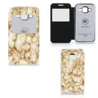 Samsung Galaxy Core Prime Bookcase Marmer Goud