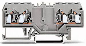 WAGO 280-826 Doorgangsklem 5 mm Spanveer Toewijzing: L Grijs 100 stuk(s)