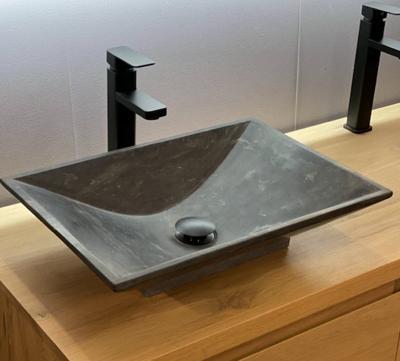 B-Stone Rosie rechthoekige waskom 50x36x12cm natuursteen