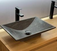 B-Stone Rosie rechthoekige waskom 50x36x12cm natuursteen