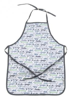 Smallstuff schort junior 55 x 41 cm honden grijs/wit Smallstuff schort junior 55 x 41 cm honden grijs/wit