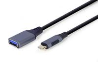 GEMBIRD ADAPTADOR USB-C - USB 3.0 OTG SPACE GREY A-USB3C-OTGAF-01