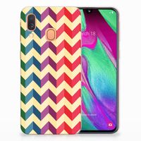 Samsung Galaxy A40 TPU bumper Zigzag Multi Color - thumbnail