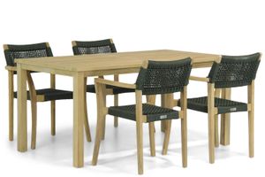 Lifestyle Dallas/Weston 160 cm dining tuinset 5-delig