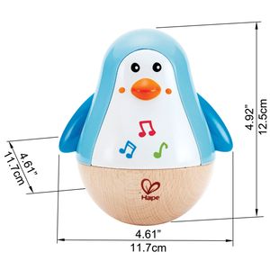 Muzikale culbuto pinguïn HAPE blauw