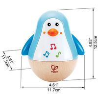 Muzikale culbuto pinguïn HAPE blauw - thumbnail