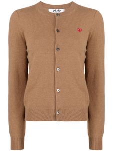 Comme Des Garçons Play cardigan boutonné à patch logo - Marron