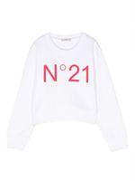 Nº21 Kids sweat en coton à logo imprimé - Blanc